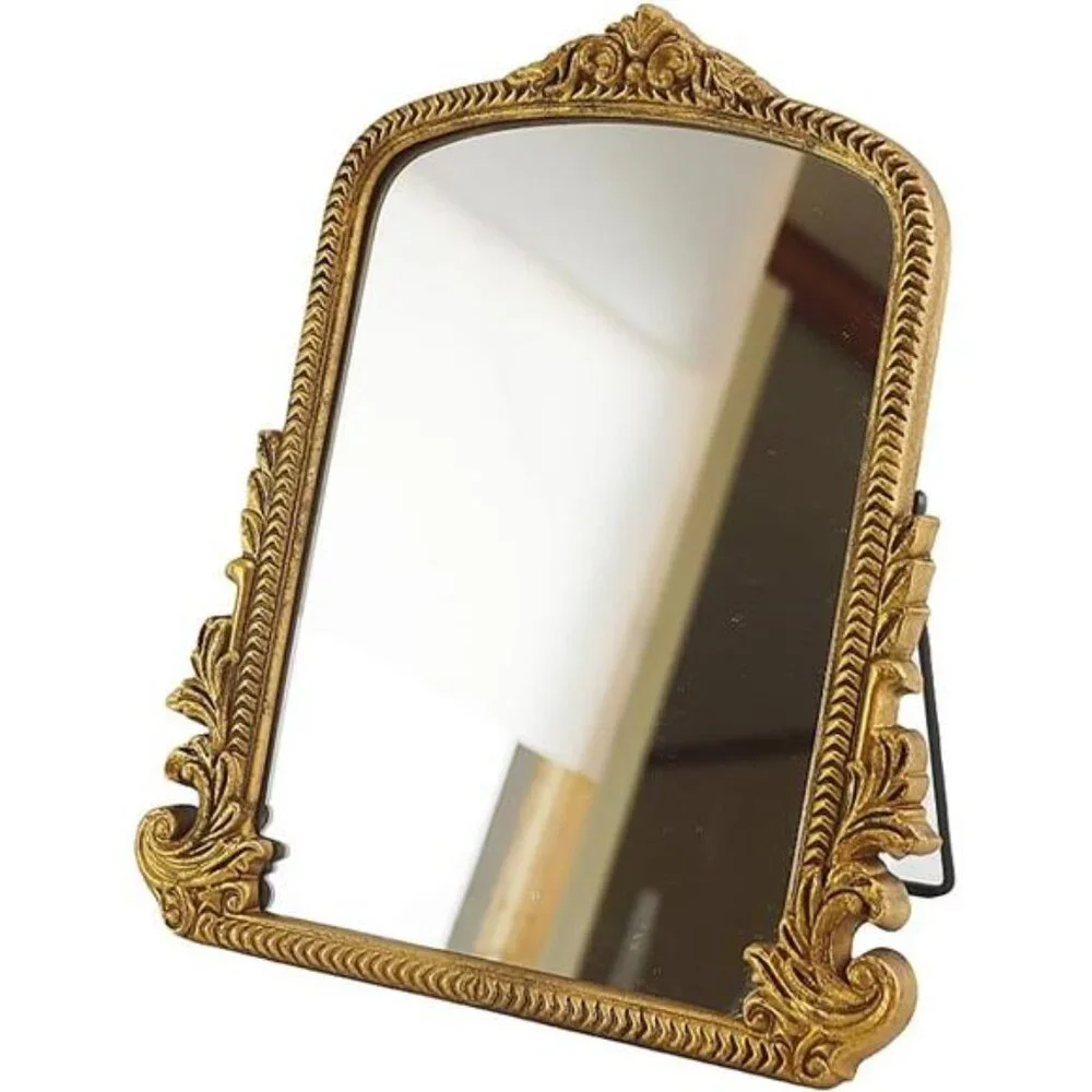 Small Vintage Vanity Makeup Desk Mirror - Antique Traditional